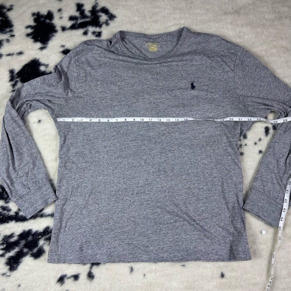 Polo Ralph Lauren Men's Gray Long Sleeve Classic Fit Tee Shirt Size Large - Picture 8 of 9